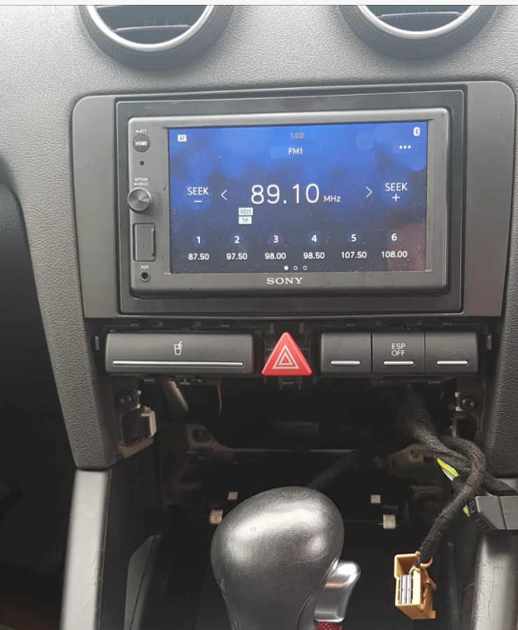 tunel 2 din audi a3 8p