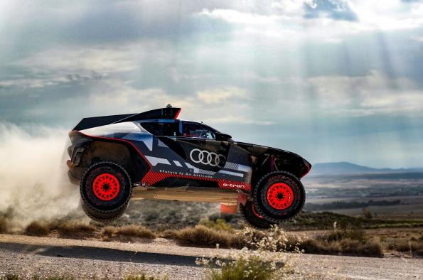 Audi RS Q e-tron being put through its paces under the Spanish sun