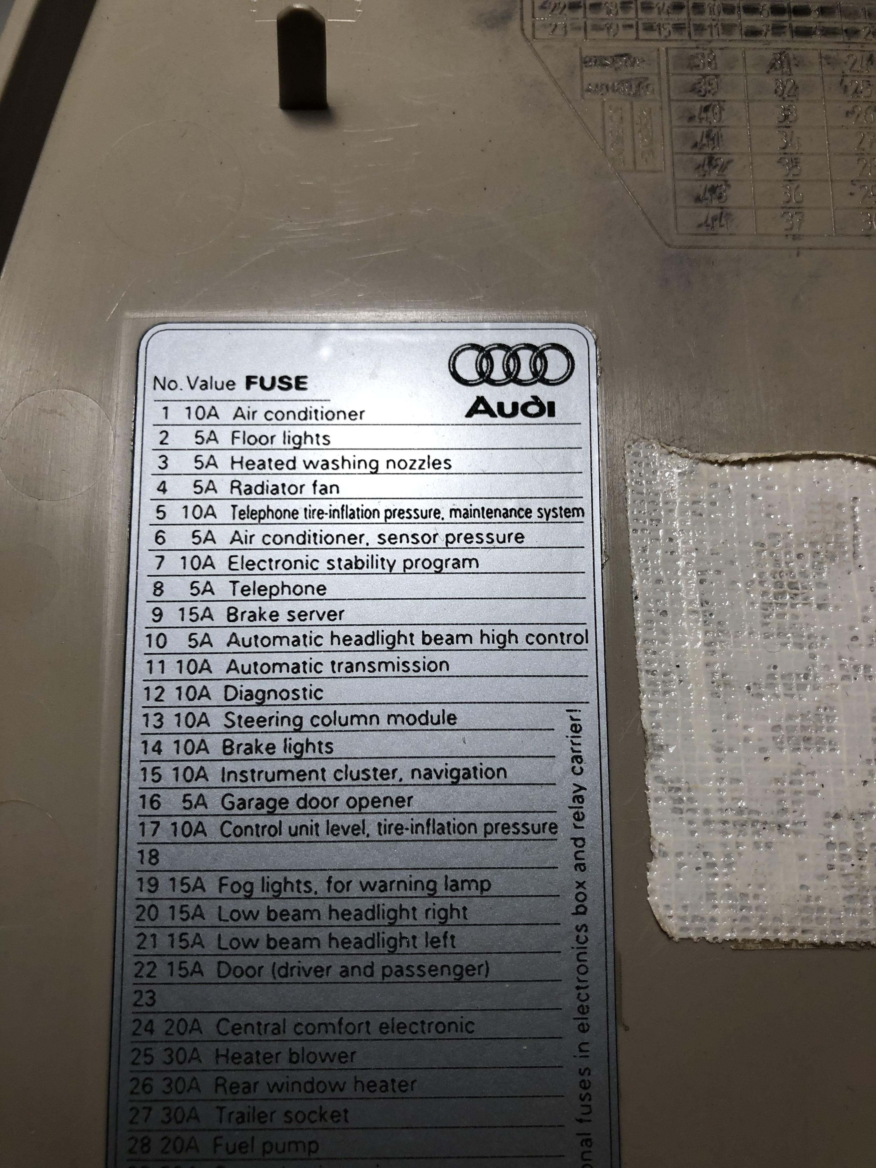 Audi A4 B6 Interior Lights Fuse Cabinets Matttroy Audi A4 B6 Interior Lights Fuse Cabinets Matttroy