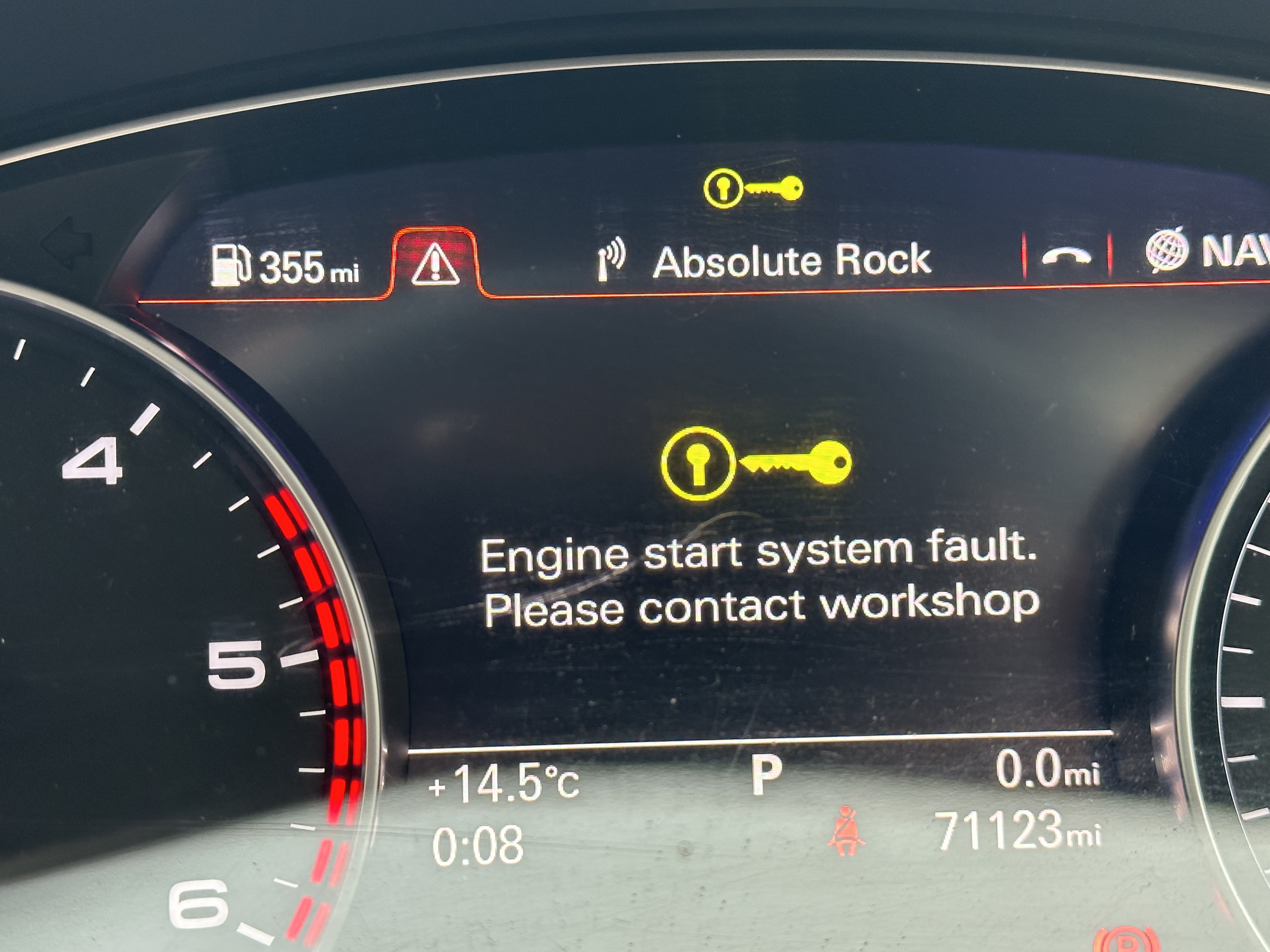 Engine Start System Fault warning light - Audi A7 Club - Audi Owners Club (UK)